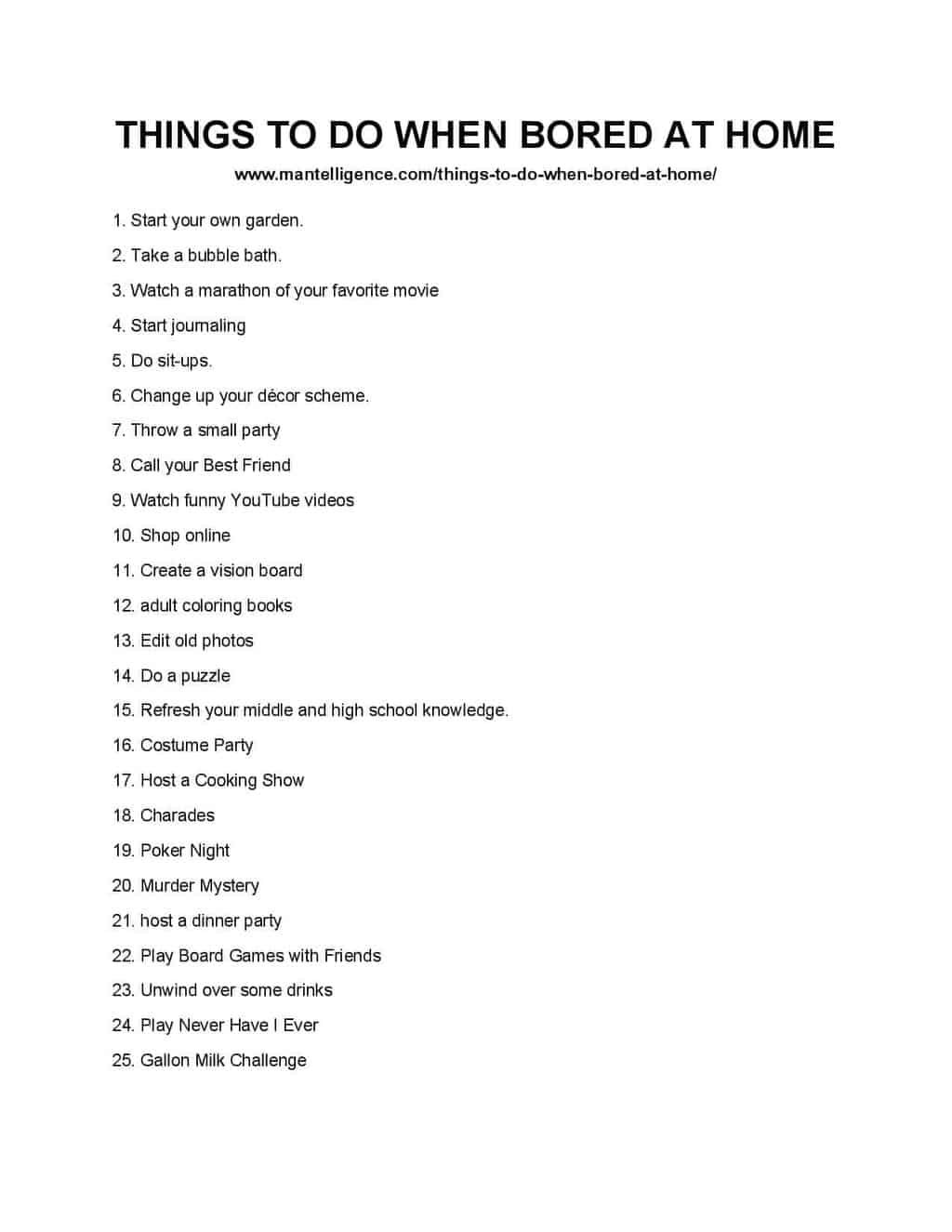 96 Things To Do When Bored At Home - Fun activities to do!